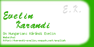 evelin karandi business card
